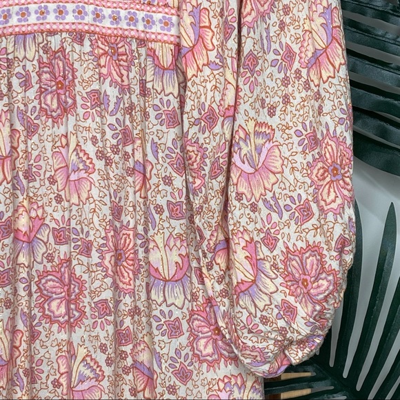 SOLD Spell Poinciana Pink Floral Mini Dress S - Picture 11 of 12